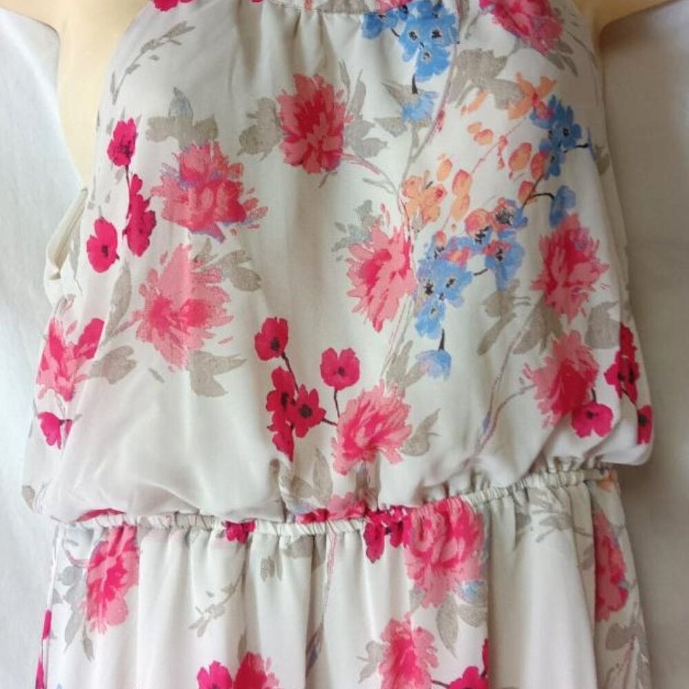 Women's Flowered Sleeveless Mullet Dress Size XL